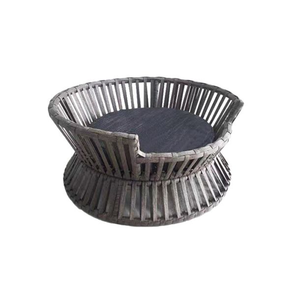 Large Wicker Dog Bed Baskets Woven Rattan Natural Mattress Cat Pet Nest Puppy Dog Rest Bed