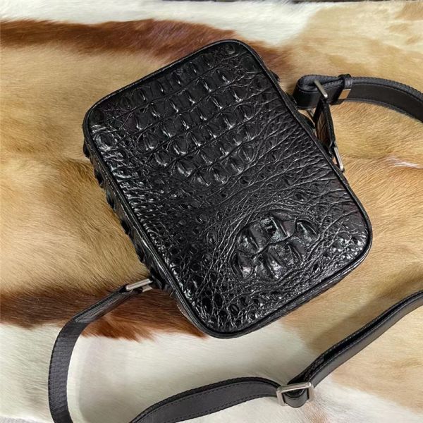 Authentic Crocodile Skin Men's Small Mini Shoulder Bag Flap Purse Genuine Alligator Leather Male Casual Messenger Bag
