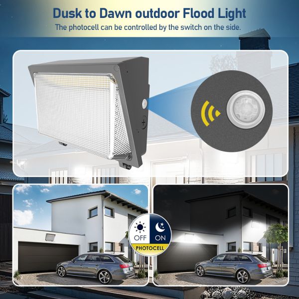 5600LM-16800Lm LED Wall Pack Wall Mounted For Commercial And Industrial