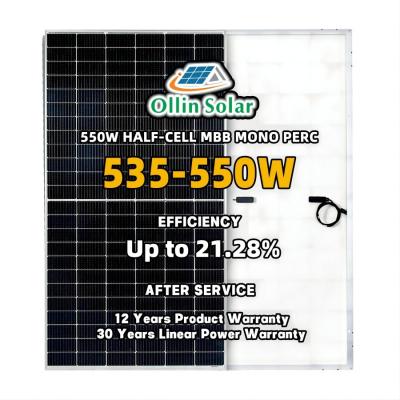 550W Mono / Monocrystalline PV Perc Solar Cell Panel For Industrial And Commercial