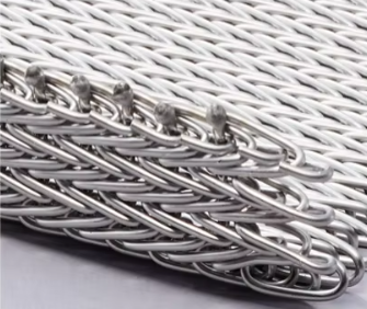 Heat Resistant 304 Mesh Herringbone Conveyor Belt For Food