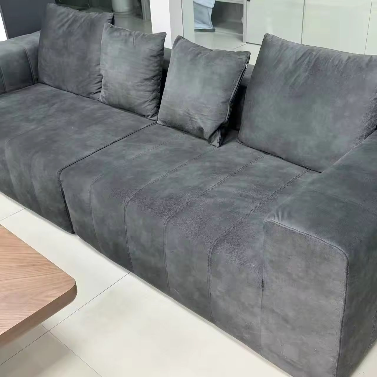 Custom Vacuum Compressed Sofa Sponge Boneless Frameless Sofa Sectional Modular Cloud Couch Compressed Sofa for Living Room