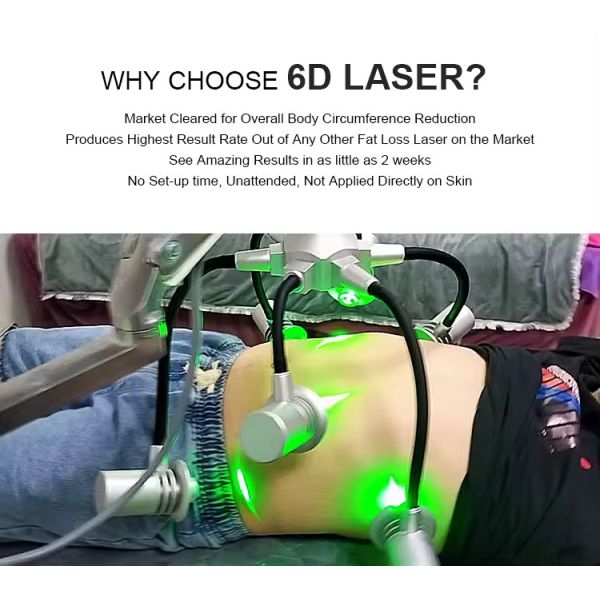6D Red Light Laser 532nm Wavelength Weight Loss Beauty Machine For Fast Fat Reduce