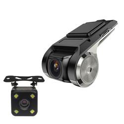 Gravador de grande ângulo DVR câmera inversa HD visão noturna DVR de vídeo de carro ADAS