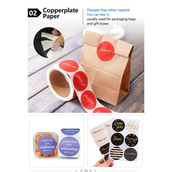 Round Shape Waterproof Vinyl Sticker Paper