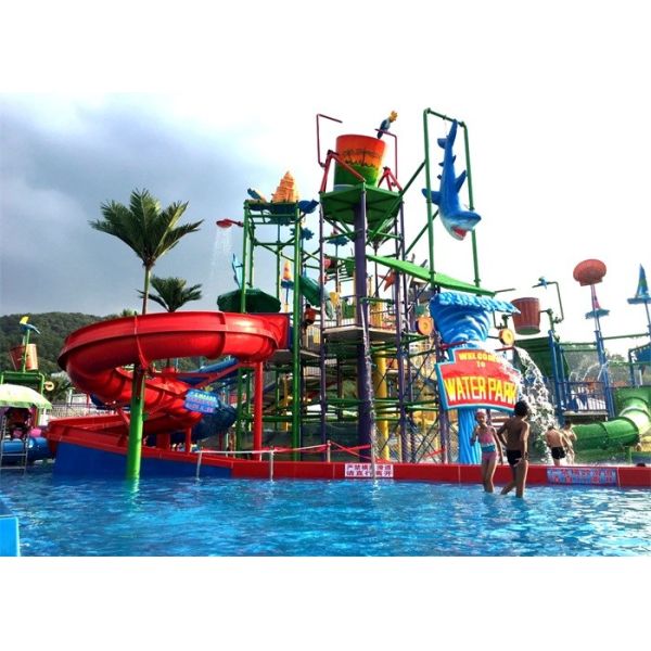 Водные горки стеклоткани анти- УЛЬТРАФИОЛЕТОВОЙ спортивной площадки Aqua коммерчески