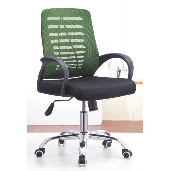 Black Basic Desk Chair , Ergonomic Mesh Office Chair Adjustable Arms Headrest