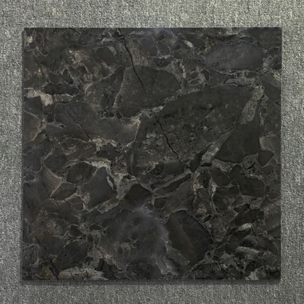 Marble Ceramic Kitchen Tiles in Black and White 60 x 60 Vitrified Tile with Design
