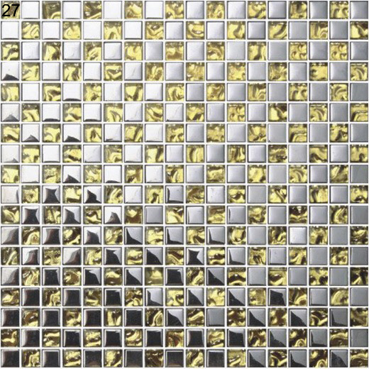 Stain-resisatnt and Stunning Glass and Metal Swimming Pool Mosaics For Project