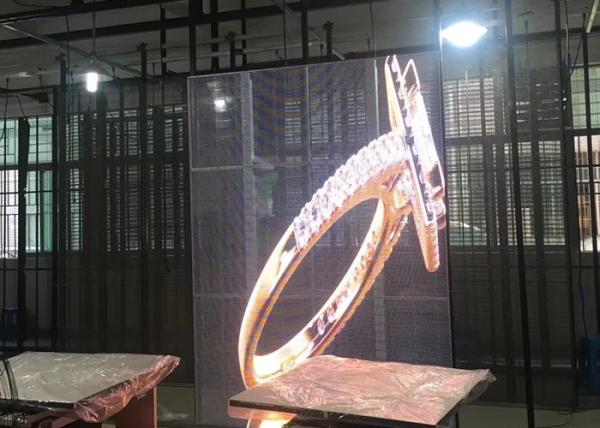 SMD1921 Transparent Glass LED Display , 4500cd/Sqm LED Glass Screen