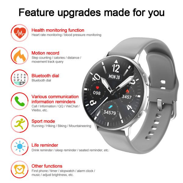 New Fitness Watch Smart Bracelet C6 Heart Rate Blood Pressure Monitor Health Tracker Waterproof
