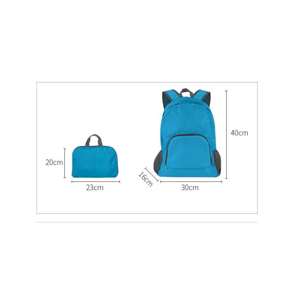 Ultralight Outdoor Sports Travel Back Pack with Custom Logo Print Pattern Zipper Closure