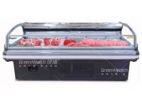 Type ouvert supérieur de réfrigérateur congelé fait sur commande de viande de longueur avec la lumière de LED
