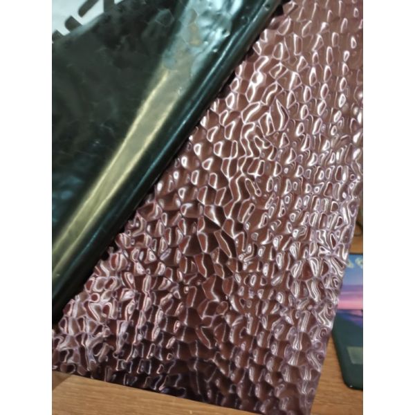 201 304 Stainless Steel Press Plate with Water Ripple Stamping and Polished Surface for Decorative Laminates