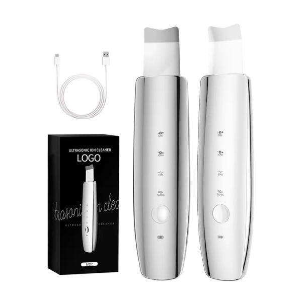 Portable Ultrasonic Skin Scrubber Pore Cleanser Blackhead Remover Facial Exfoliator