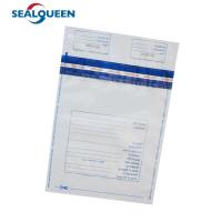 Saco feito sob encomenda transparente do depósito bancário, saco da segurança do dinheiro do transporte