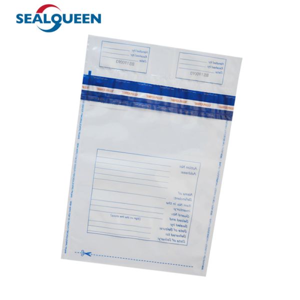 Sac fait sur commande transparent de dépôts en banque, sac de sécurité d'argent de transport