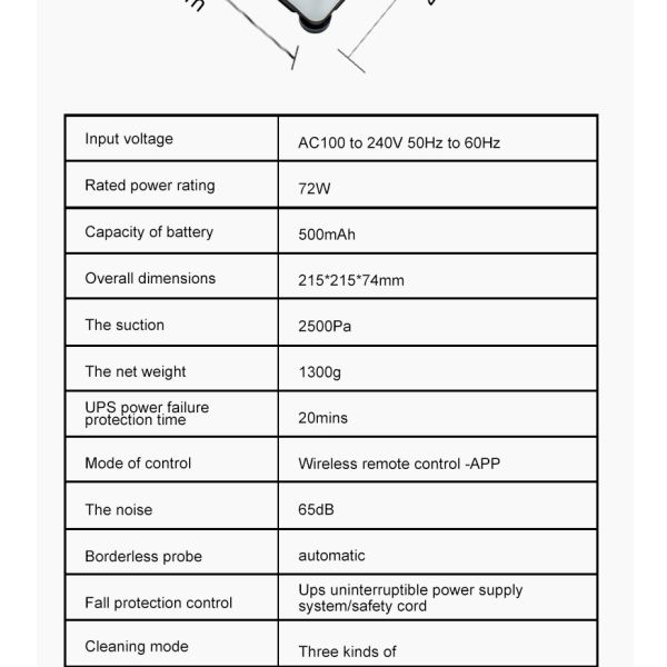 Highly Electric Remote Control Window Glass Cleaner Robot with Dual Water Spray Function