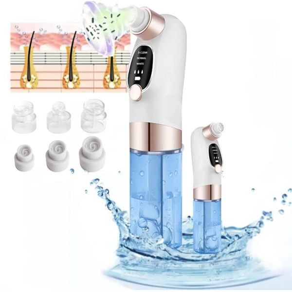 Micro eléctrico pequeño ciclo de agua de burbujas Vacuo Blackhead Remover Nosa de belleza Facial de limpieza de poros