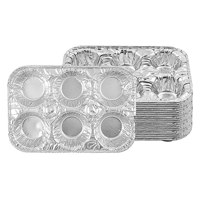 6 Compartment Disposable Cake Baking Pans SGS certification