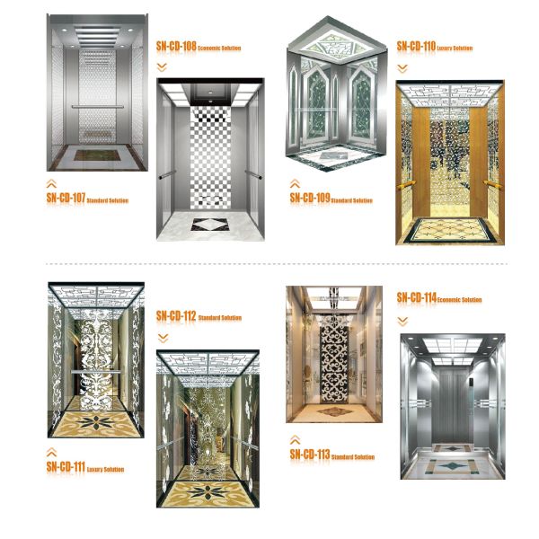 Decoração de aço inoxidável da cabine do elevador do painel para construções residenciais