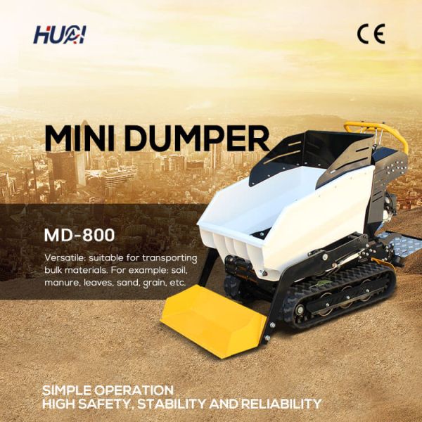 Дампер для садовых дорожек Малый скатерть 500 кг 1000 кг Мини-дампер для транспортировки Масса 360 кг
