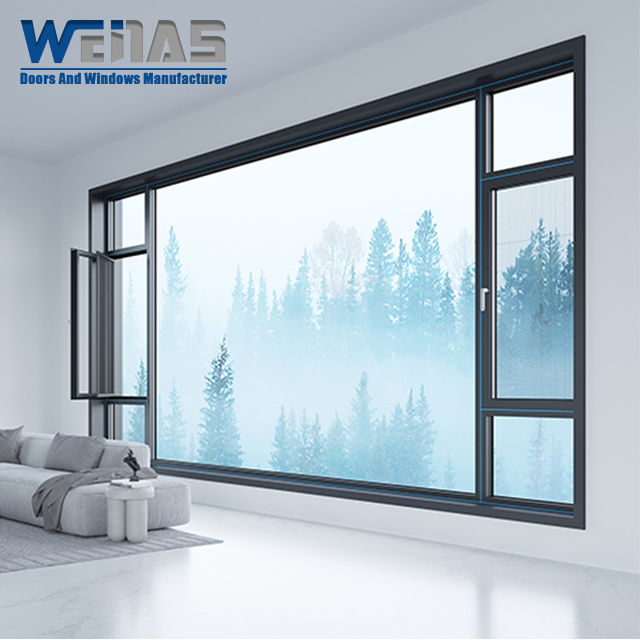 Aluminum Alloy Casement Windows Windproof For Balcony Patio Villa Hotel