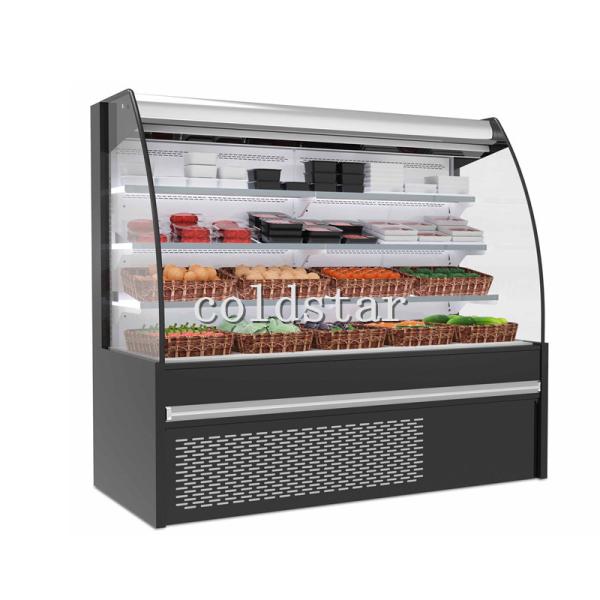 Supermarket Front Open Vertical Cooler Air Curtain Food Refrigeration Display Storage Chiller