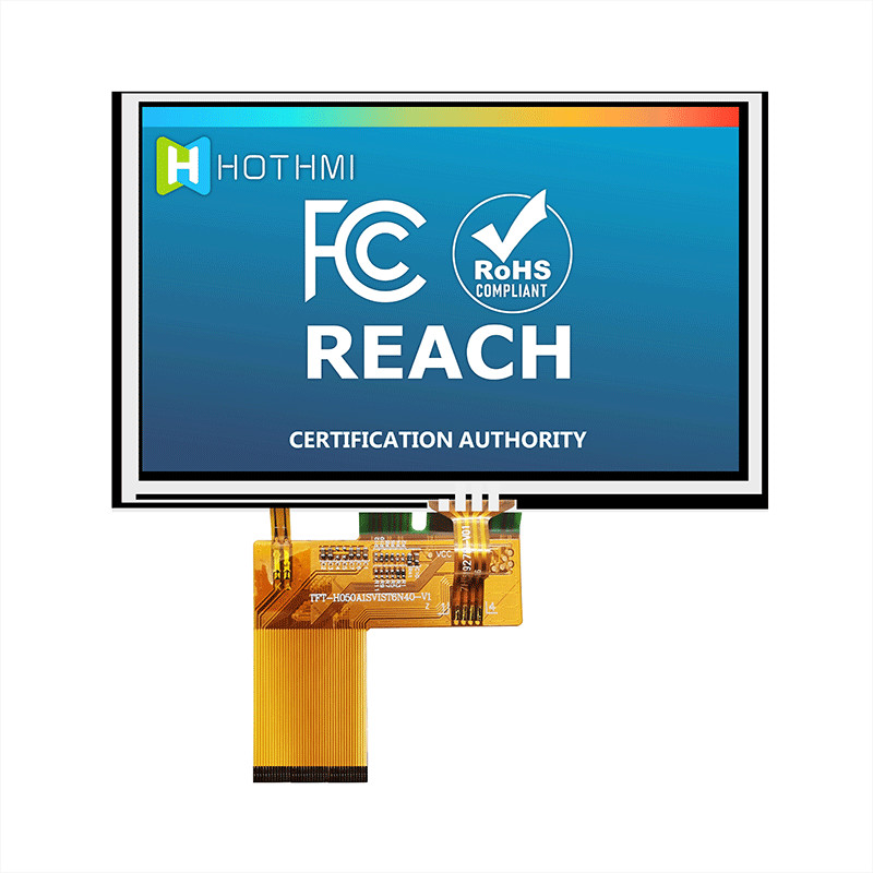 Сопротивляющаяся 5 индикаторная панель IC 7262 800x480 дюйма TFT LCD ставит точки 40PIN TFT-H050A1SVIST4R40