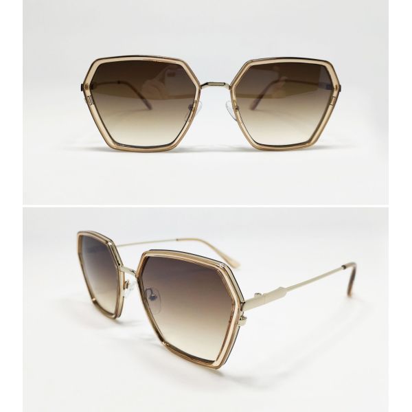 Fashion Designer Women Sunglasses Oversized Flat Top Square Frame UV 400