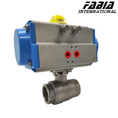 Válvula de esfera pneumática de fio com fio interno para operação fácil