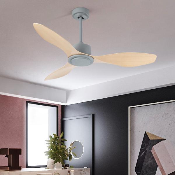 Télécommande ABS 3 lames Blanc Noir Moderne 48 pouces ventilateur de plafond