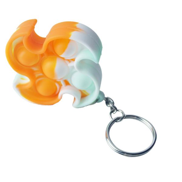 Brinquedo educacional da inquietação do PNF de Toy Stress Relief Keychain Bubble das crianças do moinho de vento