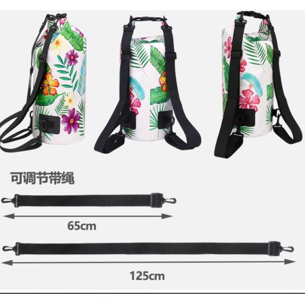 20 Liter Waterproof Hiking Backpack , Colorful Printing PVC Dry Bag Various Color