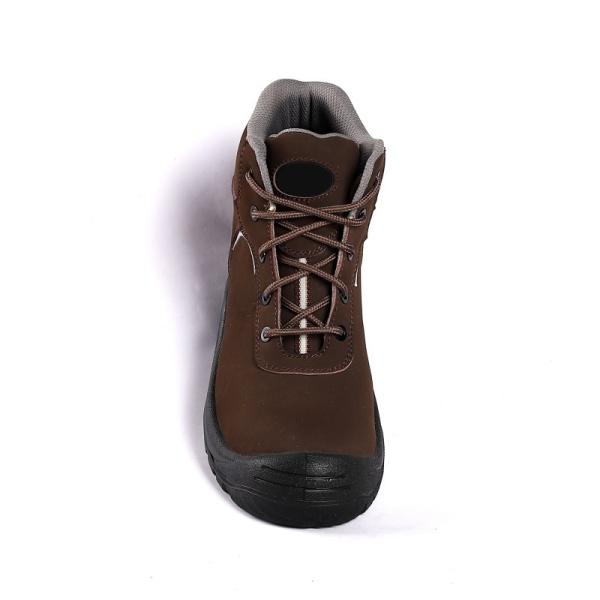 OEM S3 en cuir en microfibre Boucles d'yeux métalliques Bottes de sécurité Bottes d'acier de type orteil avec fermeture à lacets Chaussures de travail