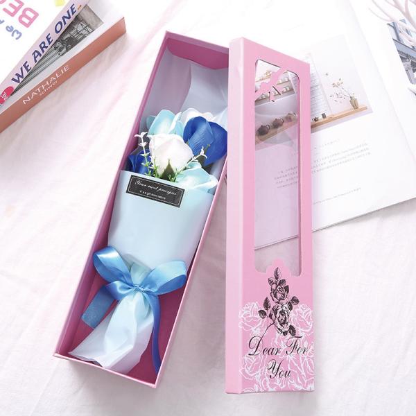 Fleur faite sur commande de papier de luxe imprimée en gros d'abonnement de logo de cartons d'expédition d'emballage de cadeau de fleur artificielle de carton