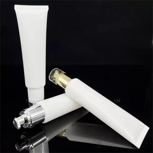 Tubo de plástico cosmético flexible sin aire con tapas termoplásticas