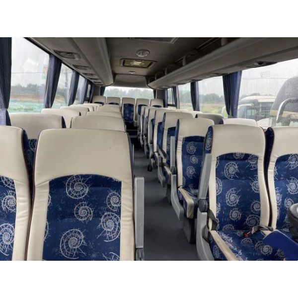 Used Kinglong Bus XMQ6859 37 Seats Steel Chassis Single Door Yuchia Rear Engine Euro III Used Tour Bus