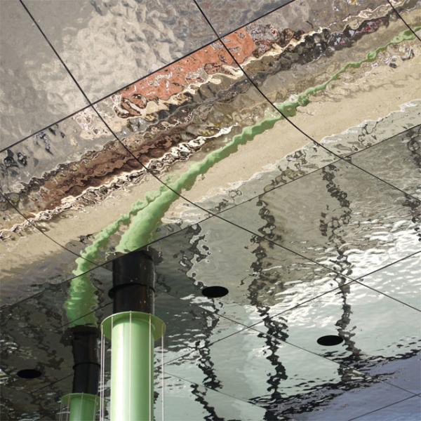 Mirror Polished Silver Gold Champagne Colored Water Metal Water Finish Stainless Steel Rippled Sheet For Ceiling Wall
