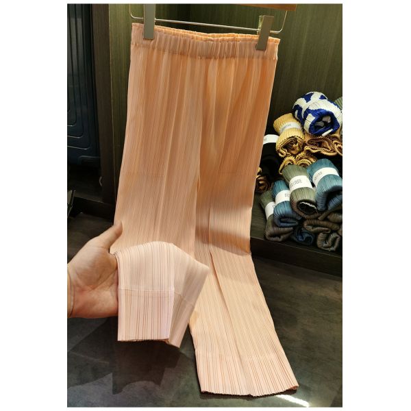 2024 Summer New Casual Pants for Women All-matching Pleated High Waist Wide Leg Pants Trousers