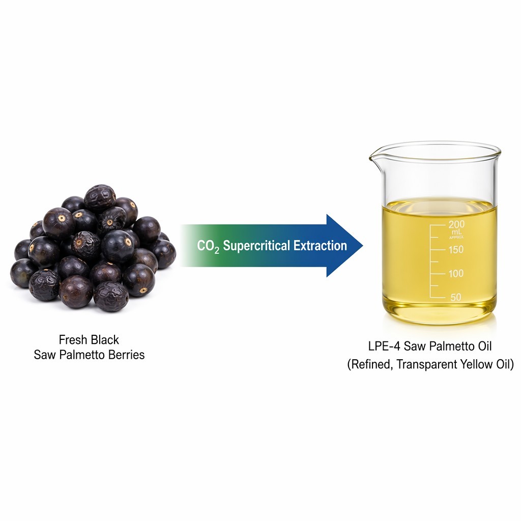 Natural Saw Palmetto Oil 85%-95% Fatty Acids Supercritical CO2 Extracted DHT Blocker