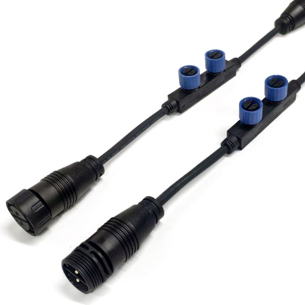 LED Lights Circular F Connectors IP67 Waterproof Plugs 2 Pin 3 Pin