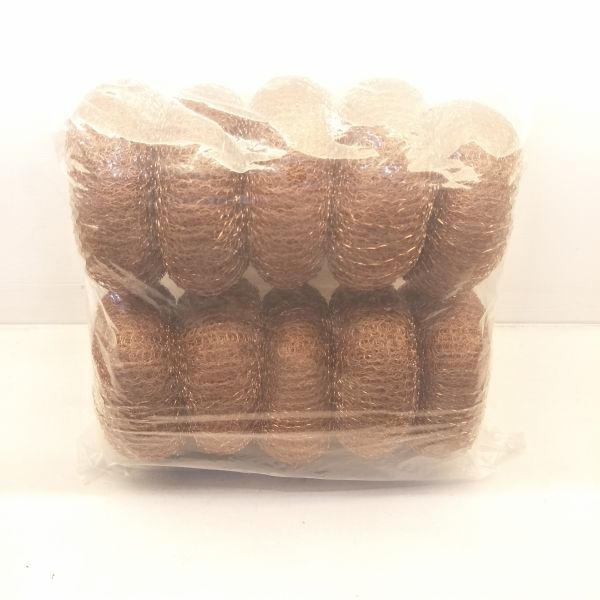 Long Lifetime Copper Wool Pad , No Peculiar Smell Copper Coated Stainless Steel Scrubbers