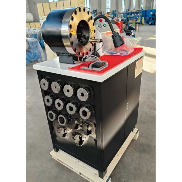 2 Inch 600T Crimping Force Rubber Hose Crimping Machine with 6-51mm Range and 10 Interchangeable Dies