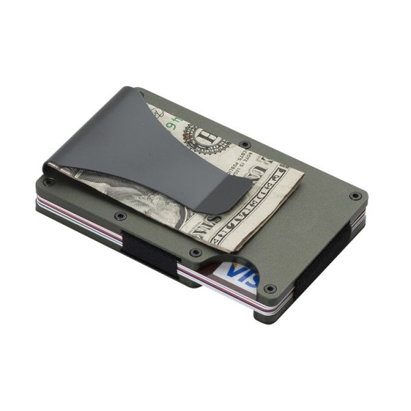 Reusable RFID Blocking Aluminium Card Holder/Smart Metal Slim Men Wallets/Minimalist Aluminum Wallet
