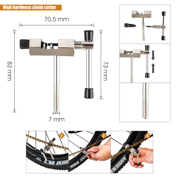 MTB Road Bikes Carbon Steel Bicycle Repair Tool Kits with Accpeted Customized Logo