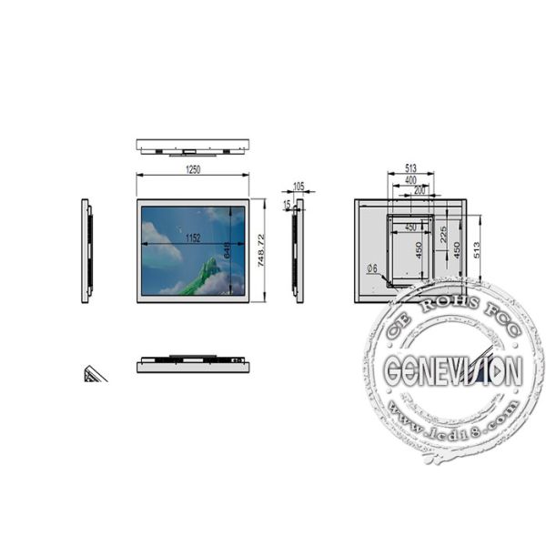 Плакат 52 цифров дисплея рекламы стены дюйма, игрок 8мс объявления Лкд отвечает время