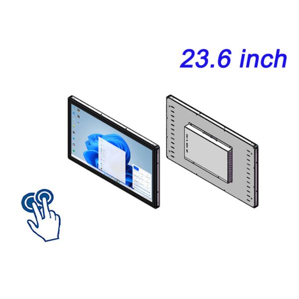 23.6-Inch Windows Touch Embedded Display for Medical Diagnostics, CNC Machines, Oil Refinery Systems, and Advanced Control Panels
