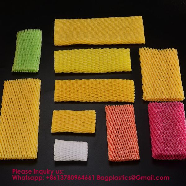 Fruit Foam Mesh Wrap Premium Quality Eco-Friendly Polyethylene Foam Fruit Nets For Fresh Produce Protective Packaging Agriculture Storage Shockproof Foam Protective Cover, Orange, Apple, Pear, Peach