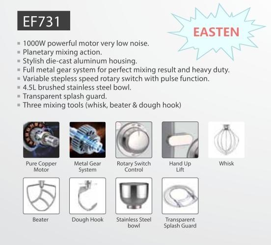 Easten 4.5 Liters Diecast Stand mixer EF731 Reviews/ 1000W High Power Stand Mixer the Good Kitchen Aid